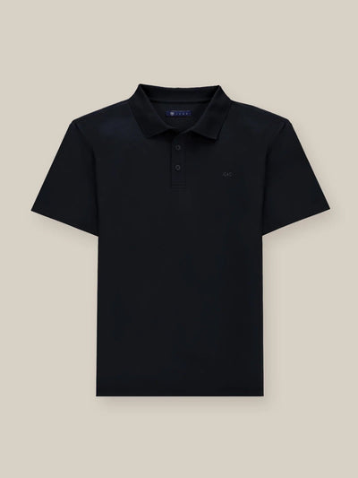 Polo boutonné noir - IZAC