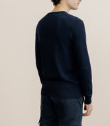 Pull col V manches longues marine - IZAC