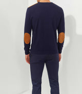 Pull col rond marine "Flavi" - IZAC