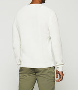 Pull col rond en coton écru DJANGO - IZAC