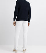 Pull col V brodé marine - IZAC