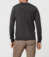 Pull col V mérinos anthracite - IZAC
