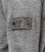 Pull col zippé gris moyen - IZAC