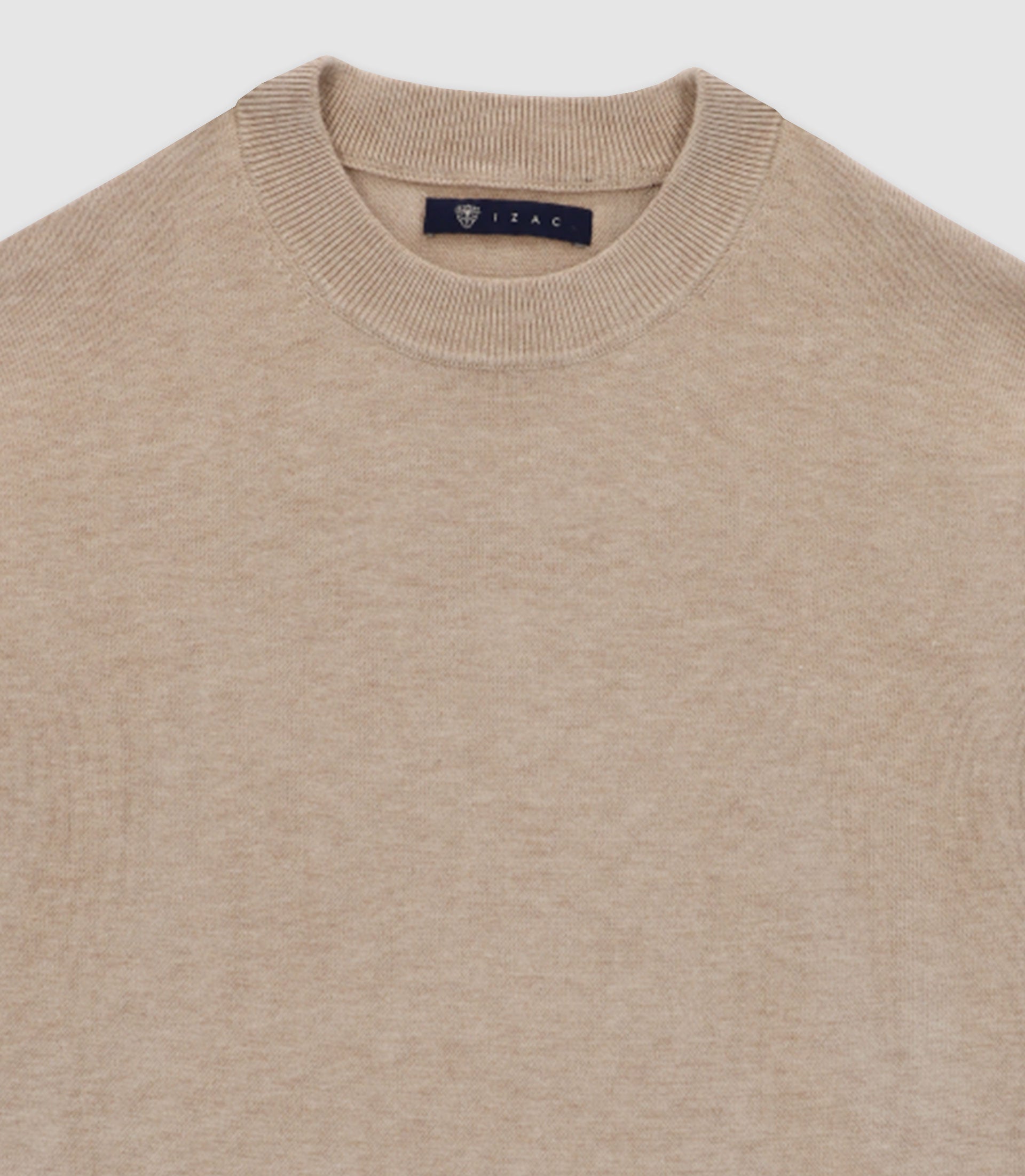 Pull col rond BEIGE - IZAC