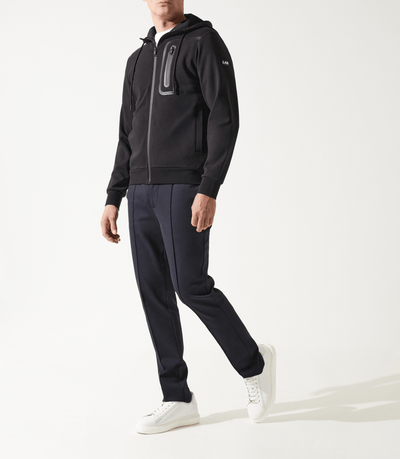 Sweat zippé à capuche noir - IZAC
