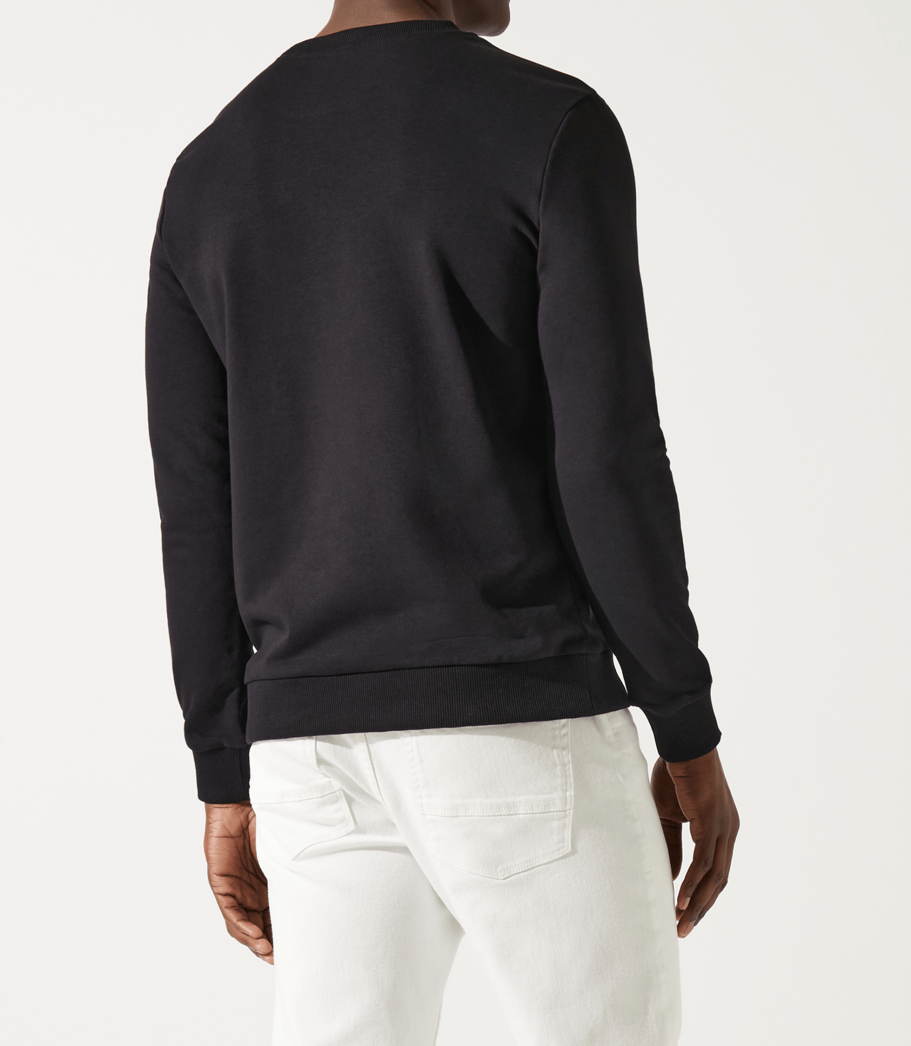 Sweat col rond fantaisie noir - IZAC