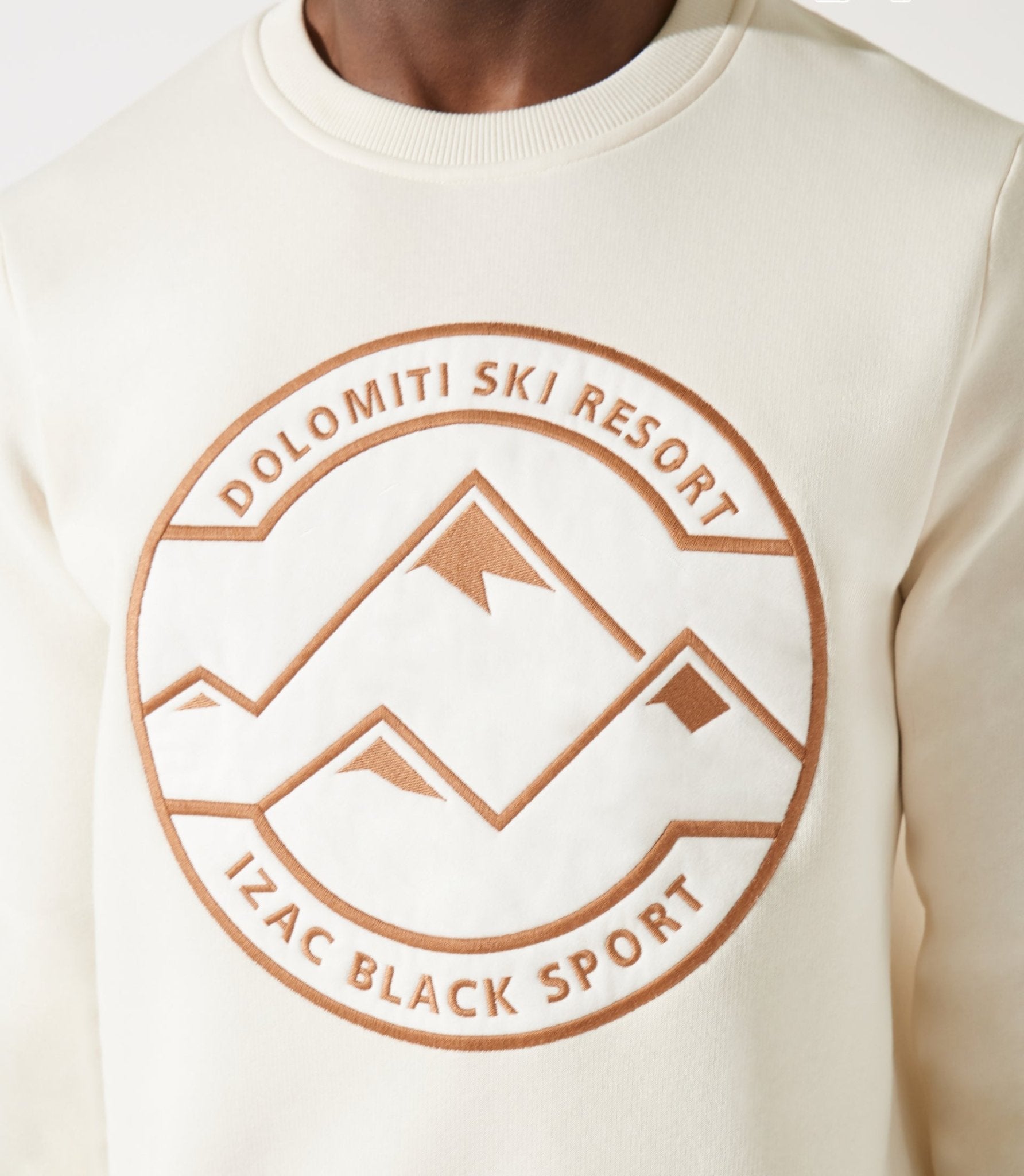 Sweat col rond fantaisie écru - IZAC