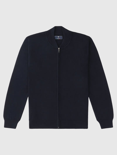 Gilet zippé col montant marine - IZAC