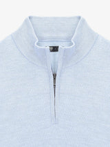 Pull col zip bleu ciel - IZAC