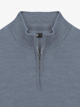 Pull col zip indigo - IZAC