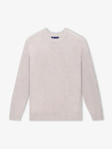 Pull col rond jeux de point beige - IZAC