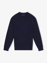 Pull col rond jeux de point marine - IZAC