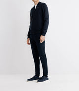 Pull cardigan zippé marine - IZAC