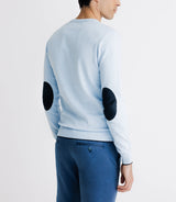 Pull col V manches longues bleu ciel - IZAC