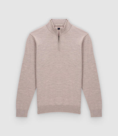 Pull col montant taupe - IZAC