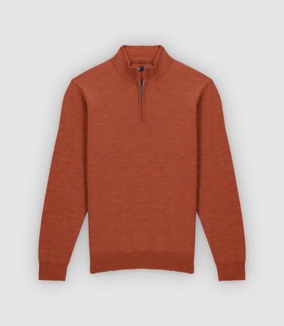 Pull col montant marron - IZAC