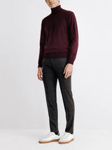 Pull col roulé bordeaux - IZAC