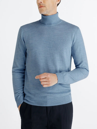 Pull col roulé ciel - IZAC
