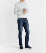 Pull en laine mérinos col cheminée gris - IZAC