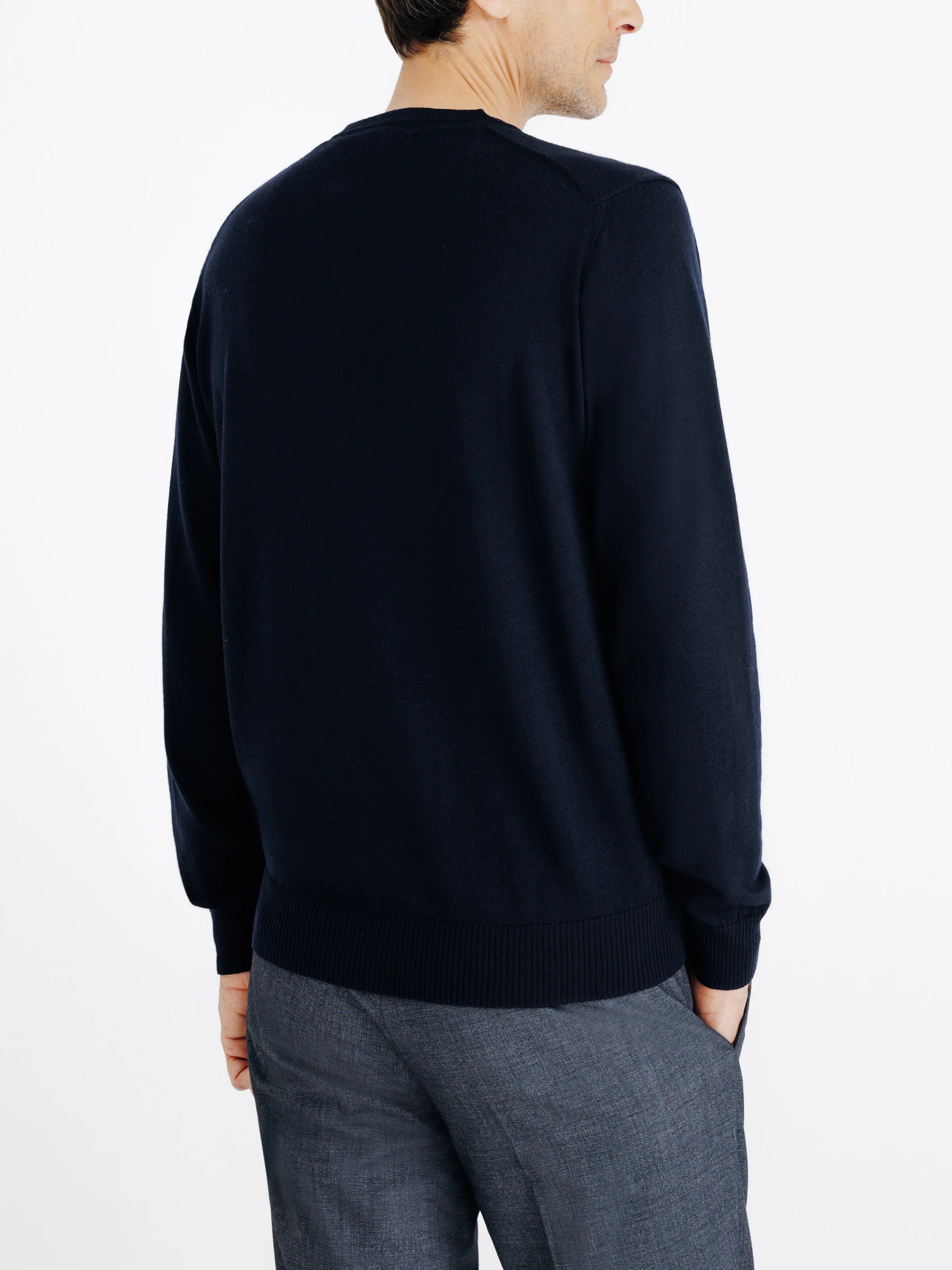 Pull col rond marine - IZAC