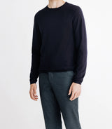 Pull col rond en maille marine - IZAC