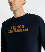 Pull sweat avec flocage marine - IZAC