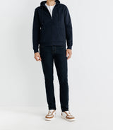 Pull gilet à capuche marine - IZAC