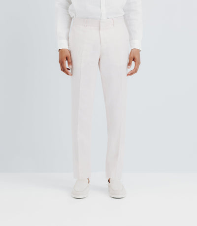 Pantalon ville 100% lin rose - IZAC