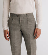 Pantalon ville séparable à carreaux beige - IZAC