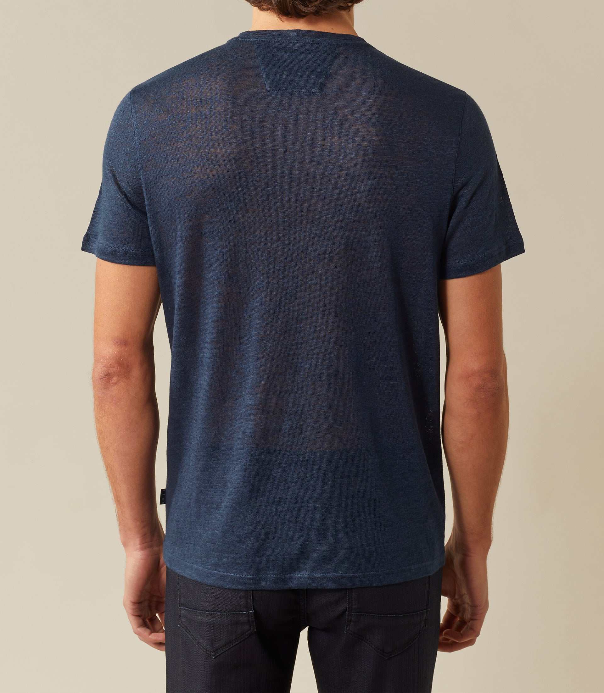 T shirt col rond marine "Xabi" - IZAC