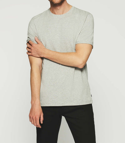Plain short sleeve t-shirt grey mottled GINO