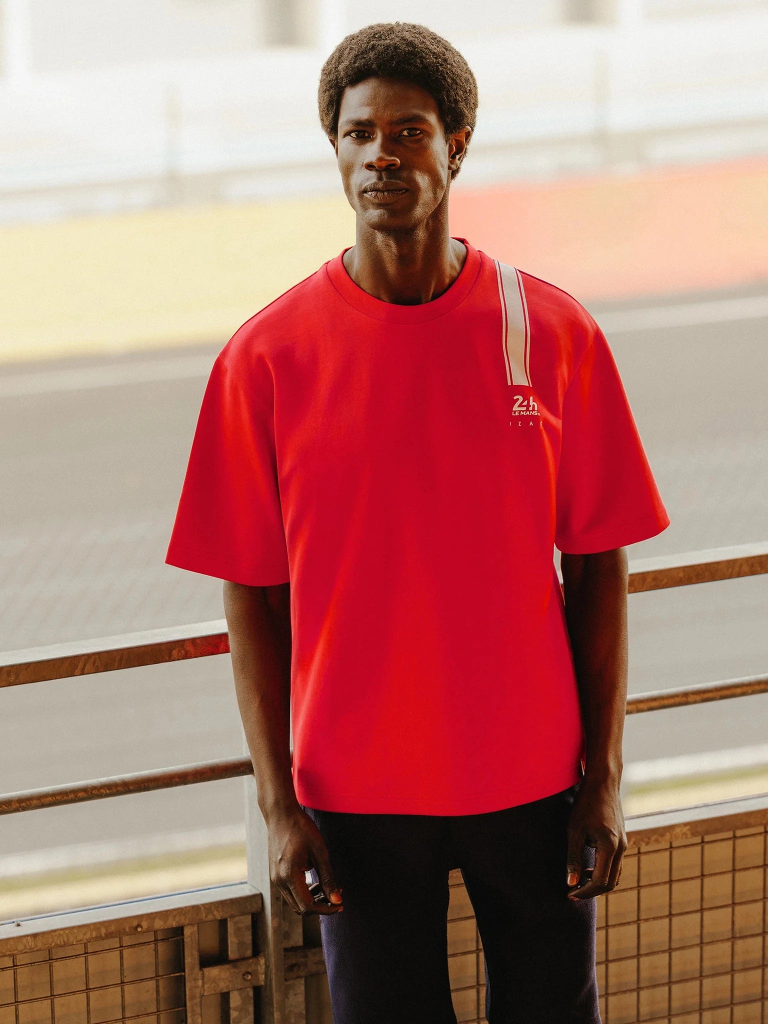 T-shirt col rond rouge 24h Le Mans - IZAC