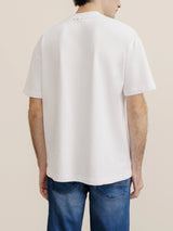 T-shirt uni oversize col rond blanc - IZAC