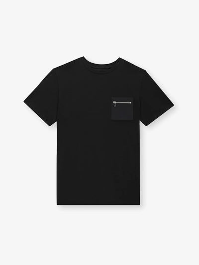 T-shirt col rond noir - IZAC