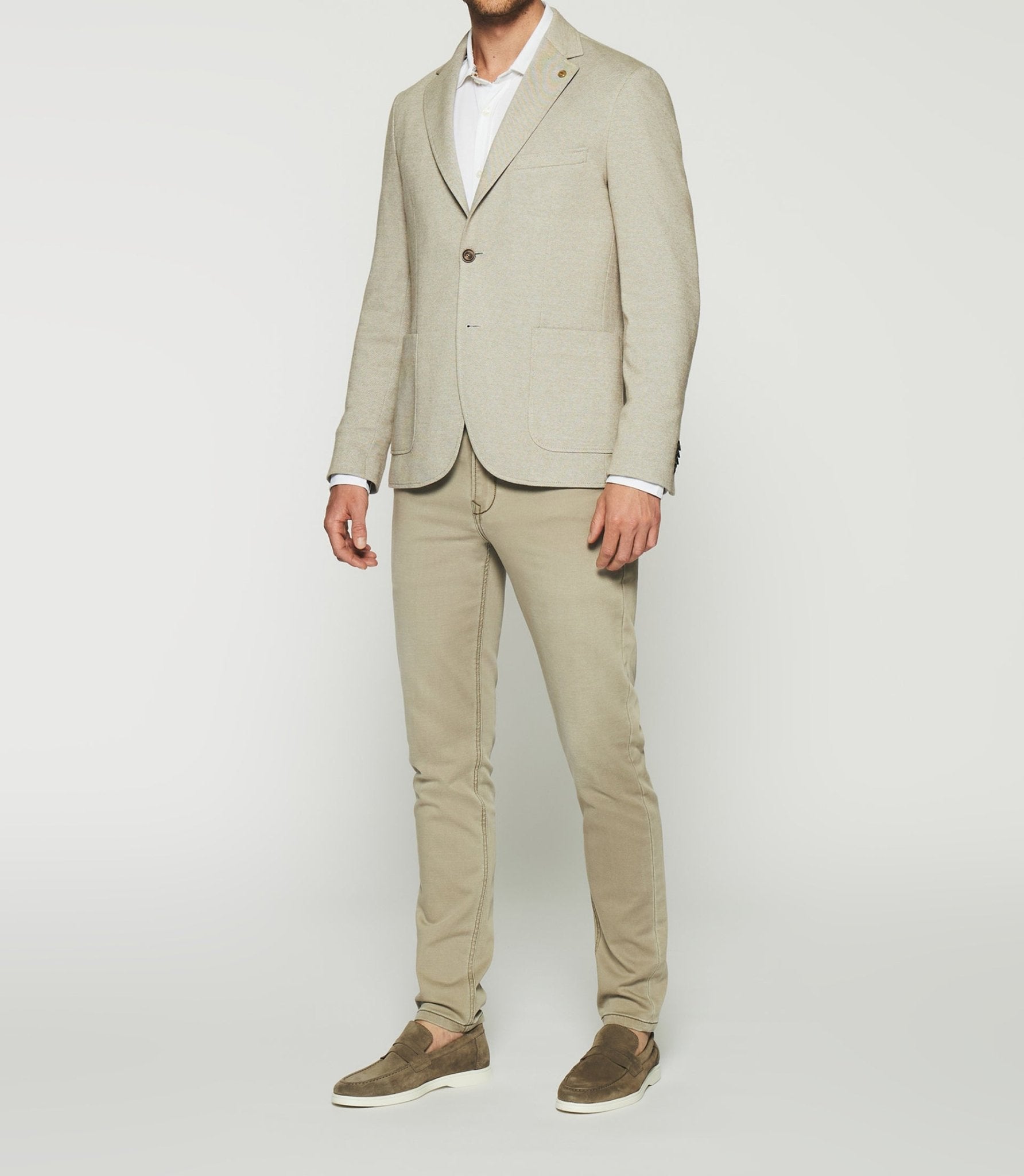 Veste casual 2 boutons beige AERIEN - IZAC