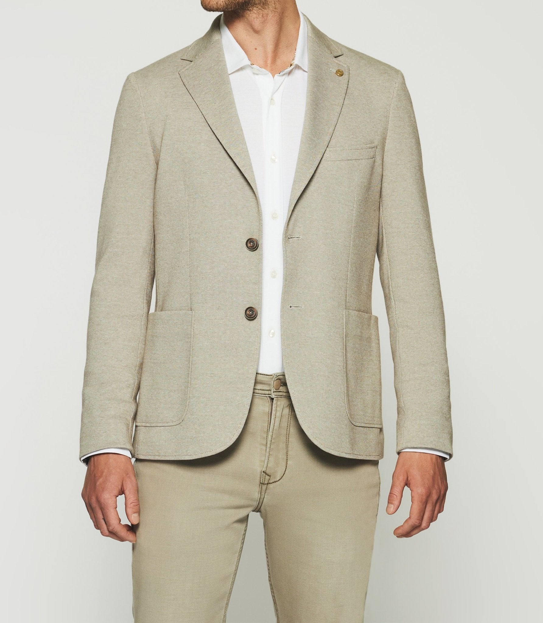Veste casual 2 boutons beige AERIEN - IZAC