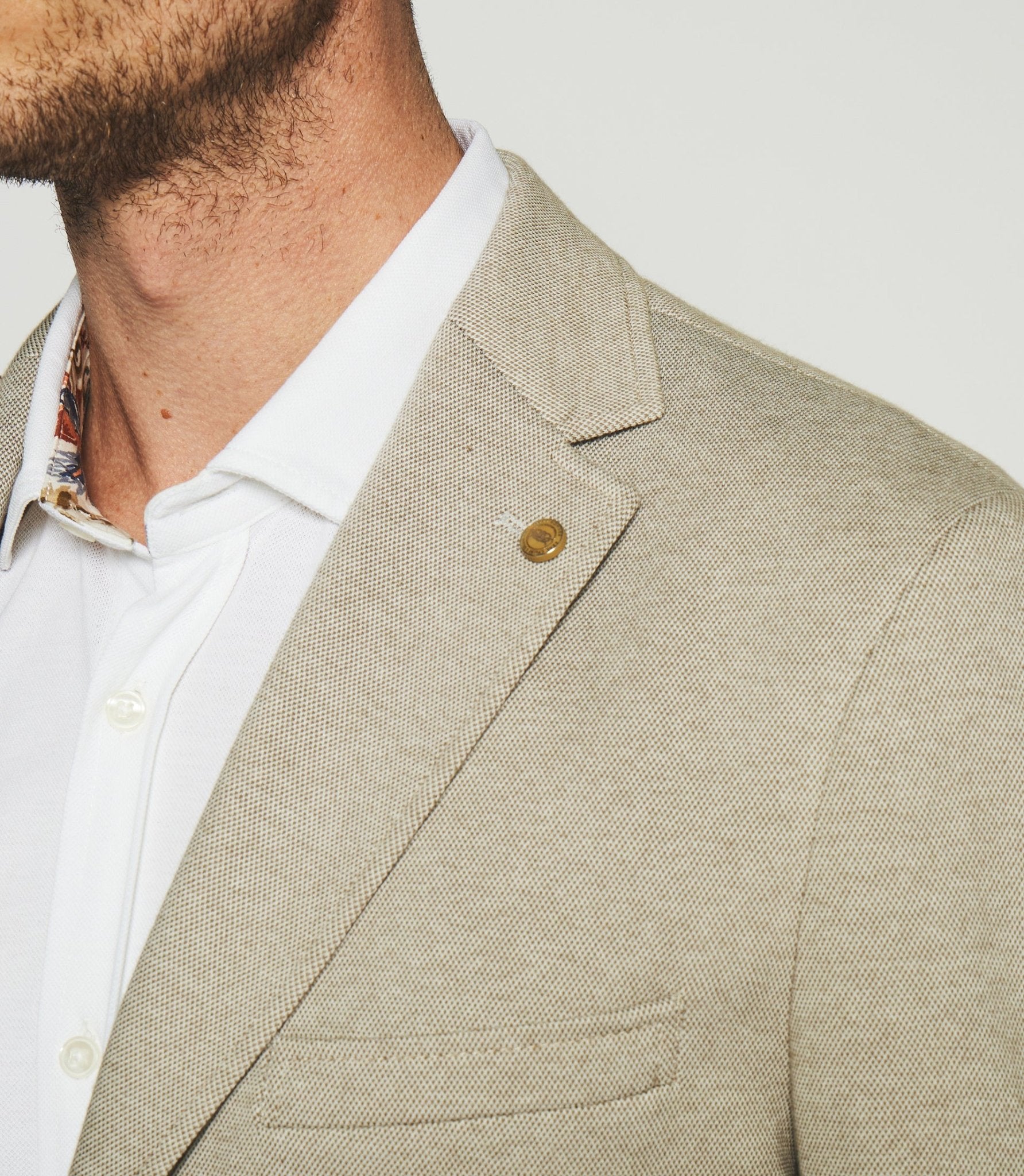 Veste casual 2 boutons beige AERIEN - IZAC