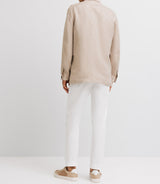 Veste casual 100% lin beige - IZAC