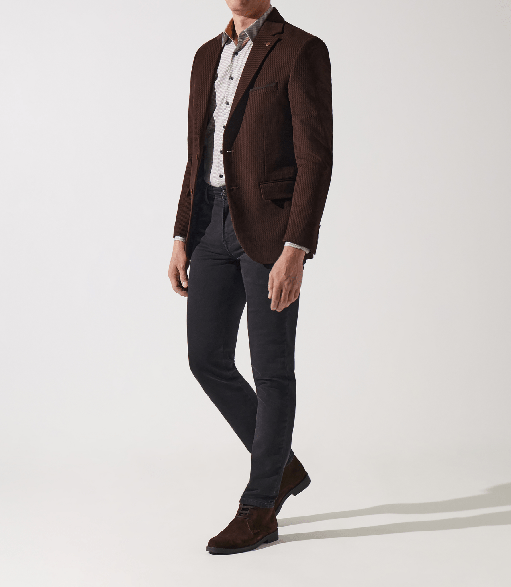 Veste en velours armuré marron DJANGO - IZAC