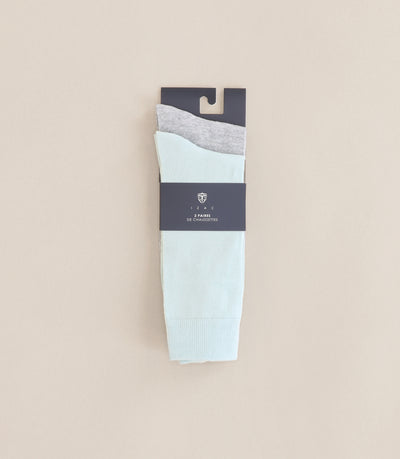 Pack de 2 chaussettes vert - IZAC