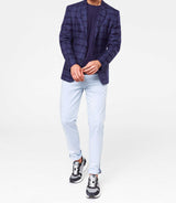 Veste carreaux marine - IZAC