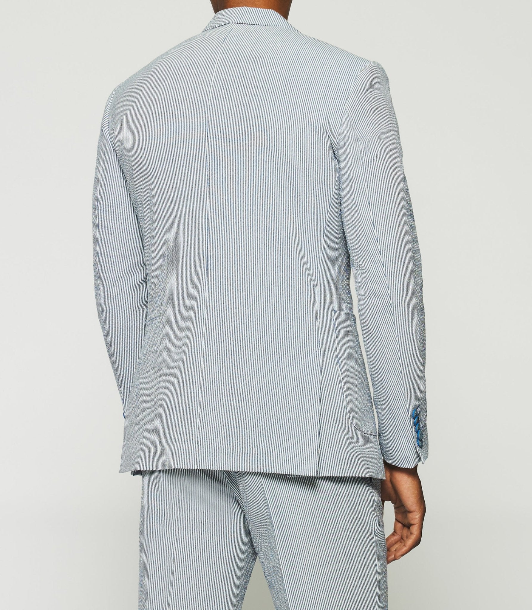 Veste séparable à rayures blanche et bleue CAPRI - IZAC