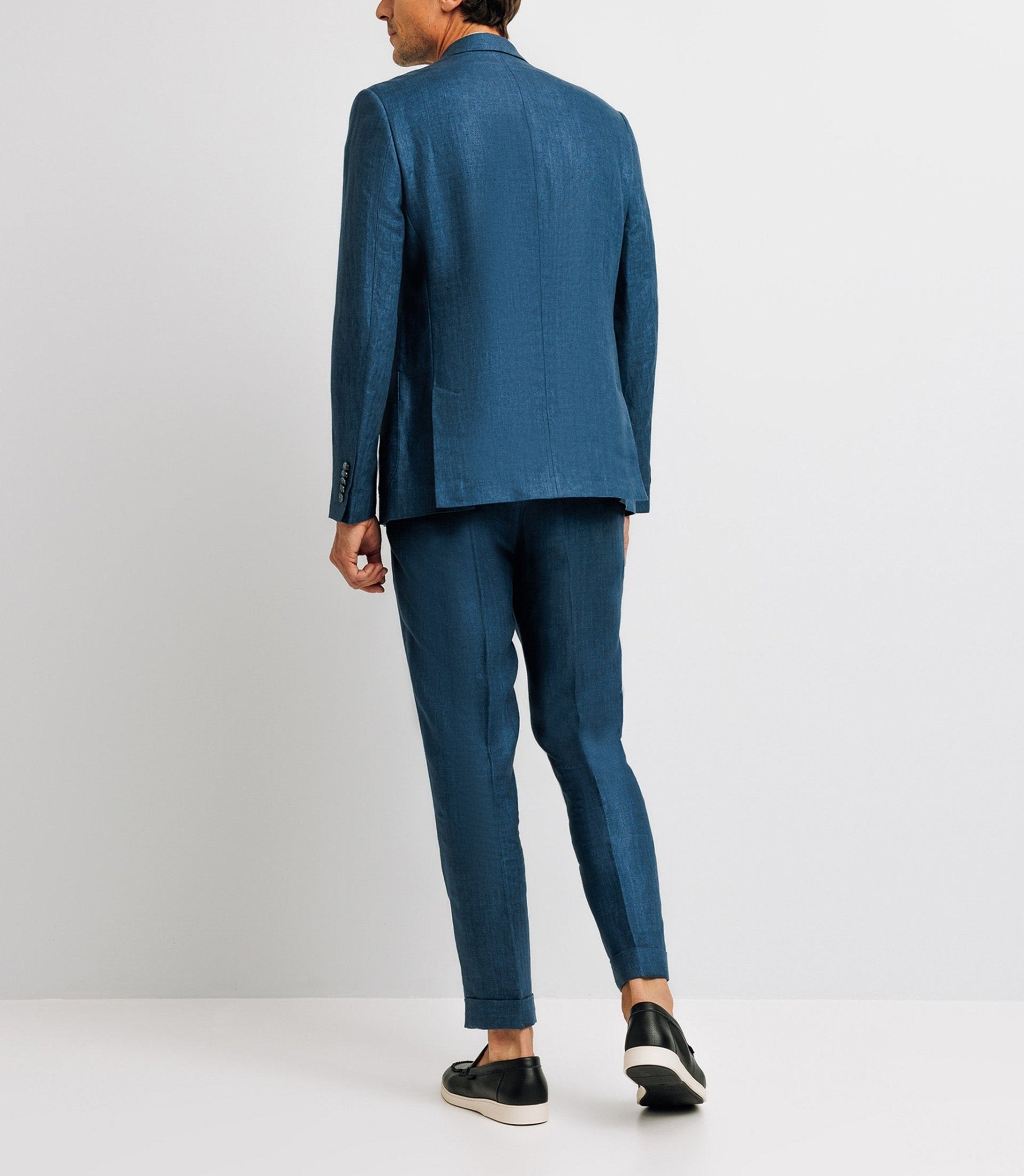 Veste ville séparable en lin bleu indigo - IZAC