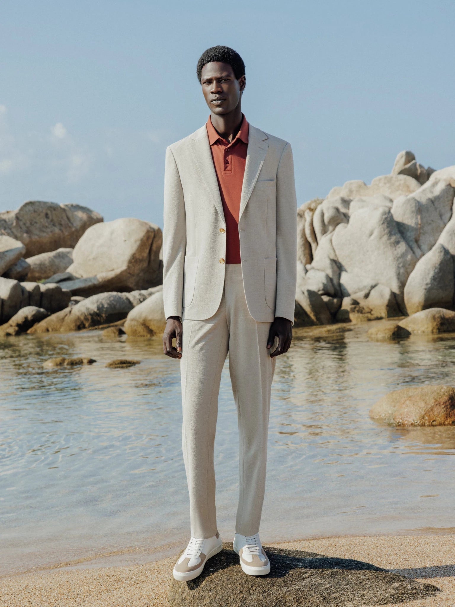 Veste ville seersucker beige - IZAC
