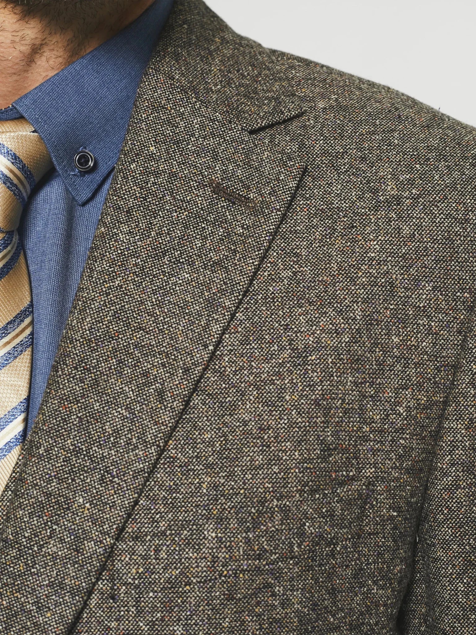 Veste ville en tweed marron SABLE - IZAC
