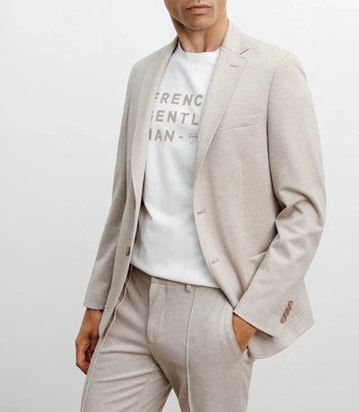 Veste ajustée en maille beige - IZAC