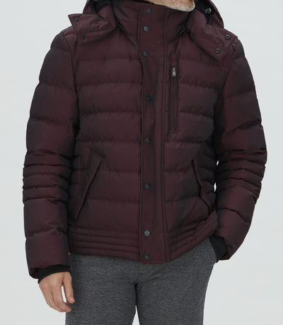 Blouson matelassé bordeaux "Tamis" - IZAC