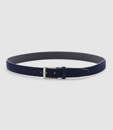 Ceinture 35mm ajustable en cuir marine NANDO - IZAC