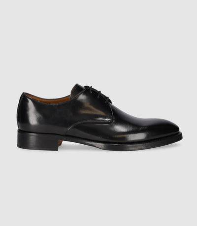 Derby couture en cuir noir ODILLE - IZAC