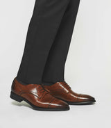 Derby couture en cuir marron clair OCTAVIO - IZAC